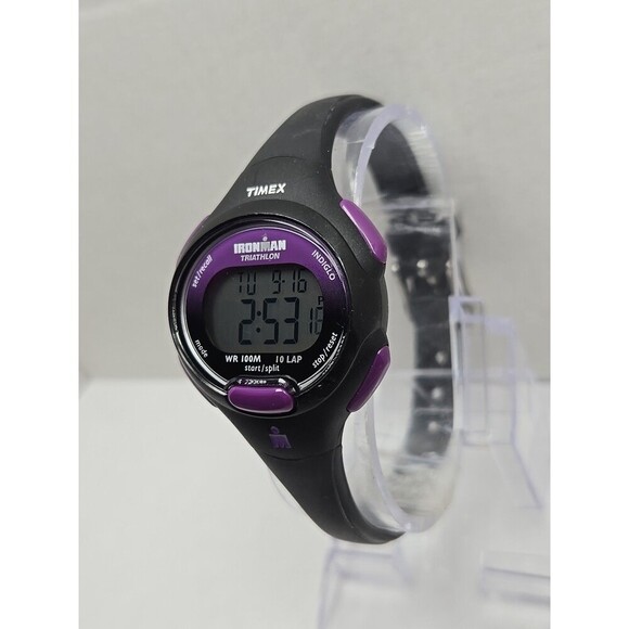 Womens Timex Ironman Triathlon 10 Lap Digital Watch Indiglo Alarms New Battery - Picture 3 of 11